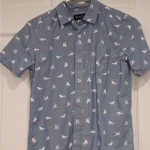 Children’s place button down shirt 
Cowboy/rodeo/catus pattern